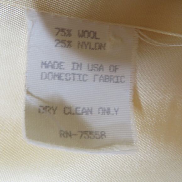 1980s Vintage Talbots Cream Blazer Jacket Twee Glam Retro Vintage Coat Medium - Picture 10 of 11